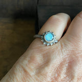 Spine Ring with Labradorite