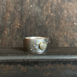 Galaxy Stardust Ring with Rose Cut Diamond