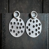 Foramina Oval and Dot Earrings, large