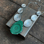 Malachite Necklace with Concentric Circles