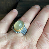Spine Ring with Golden Moonstone