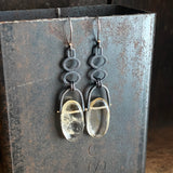 Hinge Earrings with Citrine