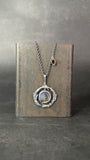 Ramulus Wreath Pendant with Dendritic Agate and Tourmaline Charm