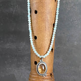 Cladonia Orbit Pendant with Citrine and Aquamarine
