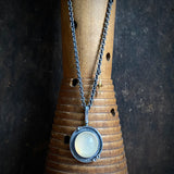 Golden Moonstone Orbit Pendant with Gilded Star