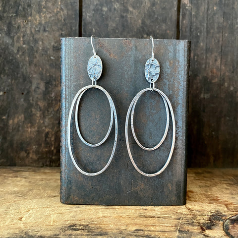 Lunar Double Oval Earrings