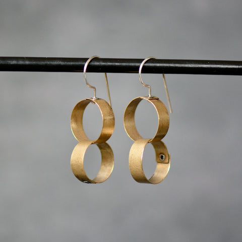 Brass Ring Earrings, short