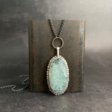 Halo Pendant with Beryl and Citrine Charm