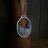 Lunar Debris Pendant with Blue Kyanite