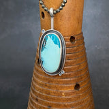 Cladonia Orbit Pendant with Turquoise and Faceted Pyrite