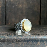 Spine Ring with Golden Moonstone