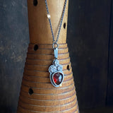 Lunar Cluster Pendant with Garnet