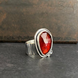 Cladonia Two Dot Ring with Hessonite Garnet
