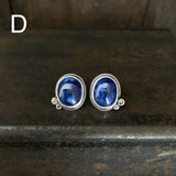 Two Dot Earrings with Gemstones