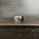 Odyssey Ring with Black Moonstone