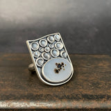 Crater Ring with Dendritic Agate