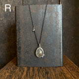 Two Dot Pendant with Gemstone