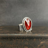 Cladonia Two Dot Ring with Hessonite Garnet