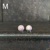 Simple Stud Earrings with Gemstone