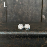 Simple Stud Earrings with Gemstone