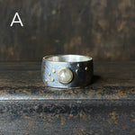 Galaxy Stardust Ring with Rose Cut Diamond