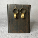 Brass Ring Earrings, short