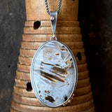 Lunar Penna Pendant with Turkish Stick Agate