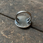 Lunar Surface Ring with Rose Cut Diamond