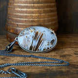 Lunar Penna Pendant with Turkish Stick Agate