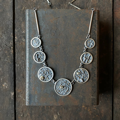 Lunar Seven Sisters Necklace with Rose Cut Diamonds